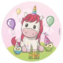 Tårtbild baby unicorn