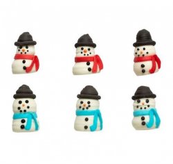 Sockerdekorationer snögubbar