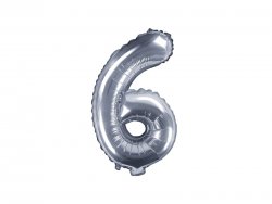 Folieballong silver 35 cm - Nr 6