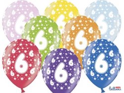 50-pack Ballonger med siffran 6