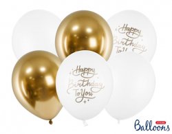 Ballonger födelsedag guld