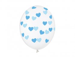 ballonger blå hjärtan