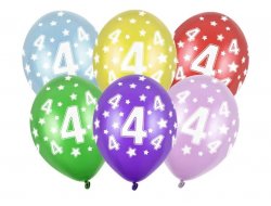 Ballonger med siffran 4