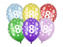Ballonger med siffran 8