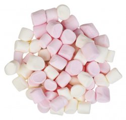 BAM Mini vaahtokarkit, vaaleanpunainen/valkoinen 250 g