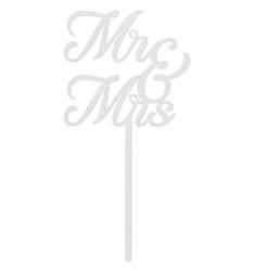 Cake topper Akryl Mr & Mrs - Vit