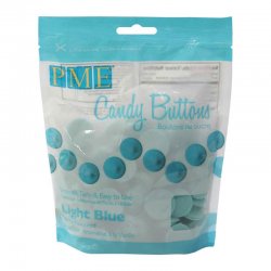 Candy buttons ljusblå