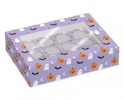 Cupcake Box för 12 muffins Halloween Fright Night 2-pack