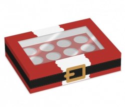 Cupcake Box för 12 muffins Santa 2-pack