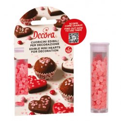Ätbara dekorationer hjärtan