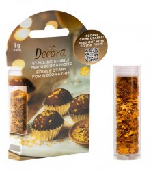 Ätbart glitter guldstjärnor