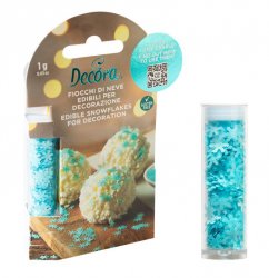 Ätbart glitter snöflingor