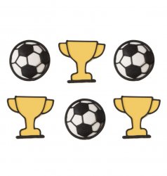 ätbara sockerdekorationer fotboll
