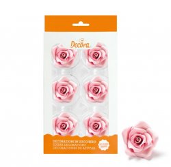 sockerdekorationer rosa rosor