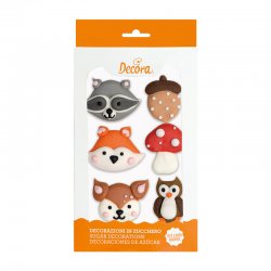 Decora sockerdekorationer Skogsdjur