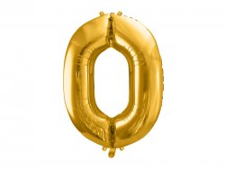 Sifferballong guld 86 cm - Nr 0
