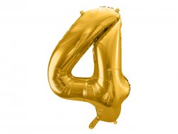 Sifferballong guld 86 cm - Nr 4