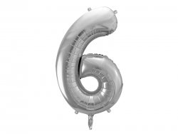 Sifferballong silver 86 cm - Nr 6