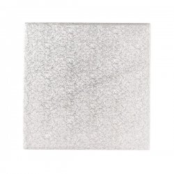 Silverfolierad Fyrkantig bricka 25 cm - 1,1 mm tjock
