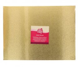 FunCakes Cake Drum Oblong Gold 40x30cm