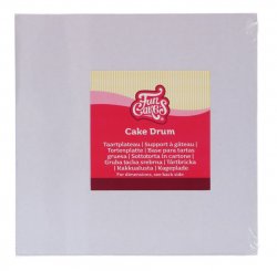 fyrkantig vit tårtbricka