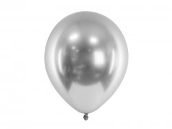 Glansiga ballonger i latex silver 30 cm