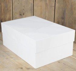 5-pack, Tårtkartong rektangulär vit 30 x 40