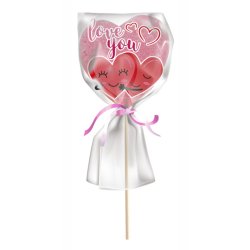 Klubba Marshmallow Rosa hjärta 1 st