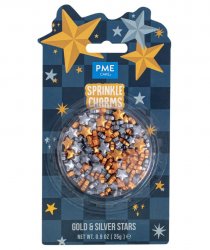 PME Strössel Stjärnor guld/silver