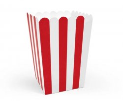popcornboxar röda vita