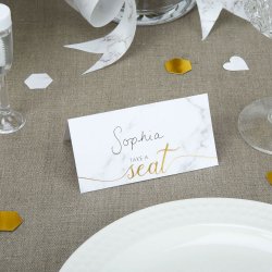 Scripted Marble Place Cards 25-pack