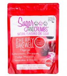 smaksatt florsocker körsbär