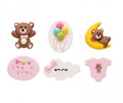 sockerdekorationer baby pink