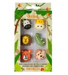 Sockerdekorationer djungeldjur