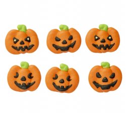 sockerdekorationer halloween pumpor