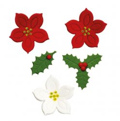 sockerdekorationer jul holly leaf