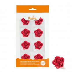 tårtdekorationer röda rosor