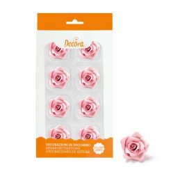 tårtdekorationer rosa rosor