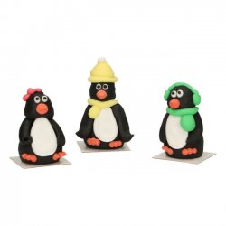 Sockerdekorationer pingviner