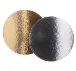 Tårtbricka guld/silver 26 cm 3-pack