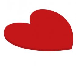 Masoniittikakkualusta, punainen sydän 25 cm