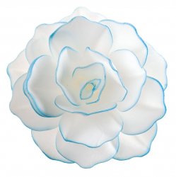 Blå ros tårtdekoration