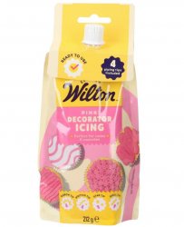 Färdig rosa frosting