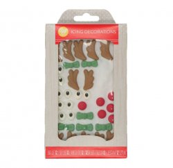 Sockerdekorationer rudolf med röda mulen