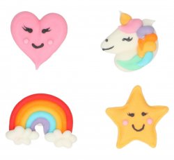 Wilton Sockerdekorationer Unicorn 8 st