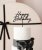 Cake Topper svart happy birthday
