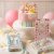 Sockerdekorationer baby shower
