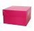 Tårtkartong med lock Pink, 25 x 25 x 15 cm