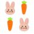 Sockerdekorationer bunnies
