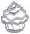 Cookie cutter cupcake